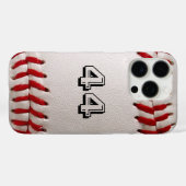 Baseball mit benutzerdefinierbarer Nummer Case-Mate iPhone Hülle (Rückseite (Horizontal))