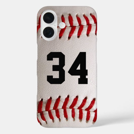 Baseball mit benutzerdefinierbarer Nummer Case-Mate iPhone Hülle (Rückseite)