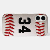 Baseball mit benutzerdefinierbarer Nummer Case-Mate iPhone Hülle (Rückseite (Horizontal))