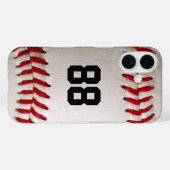 Baseball mit benutzerdefinierbarer Nummer Case-Mate iPhone Hülle (Rückseite (Horizontal))
