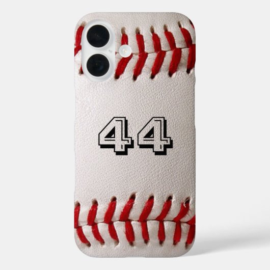 Baseball mit benutzerdefinierbarer Nummer Case-Mate iPhone Hülle (Rückseite)