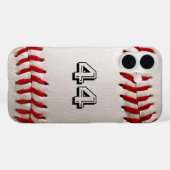 Baseball mit benutzerdefinierbarer Nummer Case-Mate iPhone Hülle (Rückseite (Horizontal))