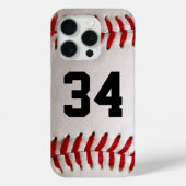 Baseball mit benutzerdefinierbarer Nummer Case-Mate iPhone Hülle (Rückseite)