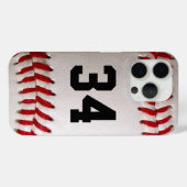 Baseball mit benutzerdefinierbarer Nummer Case-Mate iPhone Hülle (Rückseite (Horizontal))