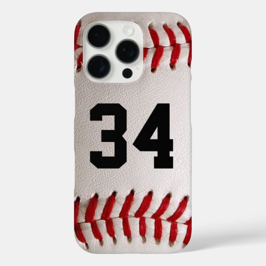 Baseball mit benutzerdefinierbarer Nummer Case-Mate iPhone Hülle (Rückseite)