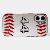 Baseball mit benutzerdefinierbarer Nummer Case-Mate iPhone Hülle (Rückseite (Horizontal))