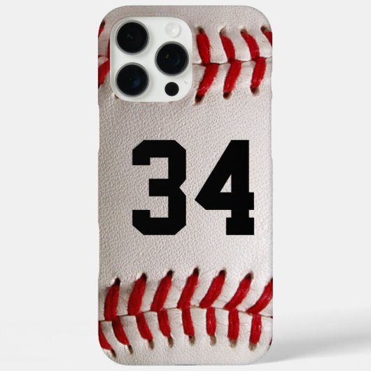 Baseball mit benutzerdefinierbarer Nummer Case-Mate iPhone Hülle (Rückseite)
