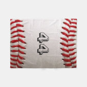 Baseball mit benutzerdefinierbarer Nummer Fleecedecke (Vorderseite (Horizontal))