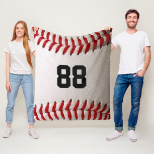 Baseball mit benutzerdefinierbarer Nummer Fleecedecke