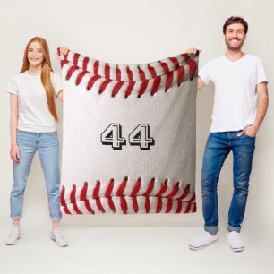 Baseball mit benutzerdefinierbarer Nummer Fleecedecke
