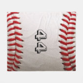 Baseball mit benutzerdefinierbarer Nummer Fleecedecke (Vorderseite (Horizontal))