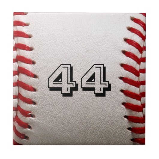 Baseball mit benutzerdefinierbarer Nummer Fliese (Vorderseite)