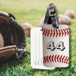Baseball mit benutzerdefinierbarer Nummer Gepäckanhänger