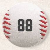 Baseball mit benutzerdefinierbarer Nummer Getränkeuntersetzer (Vorne)