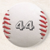 Baseball mit benutzerdefinierbarer Nummer Getränkeuntersetzer (Vorne)