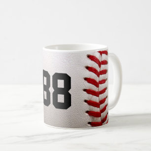 Baseball mit benutzerdefinierbarer Nummer Kaffeetasse