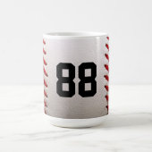 Baseball mit benutzerdefinierbarer Nummer Kaffeetasse (Mittel)