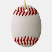 Baseball mit benutzerdefinierbarer Nummer Keramik Ornament (Hinten)