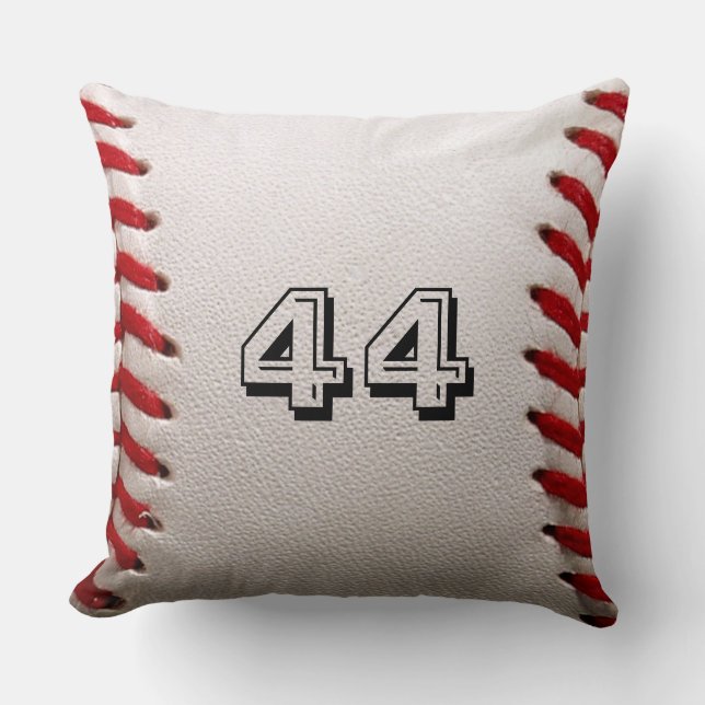 Baseball mit benutzerdefinierbarer Nummer Kissen (Vorderseite)