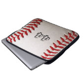 Baseball mit benutzerdefinierbarer Nummer Laptopschutzhülle (Vorne Knopf)