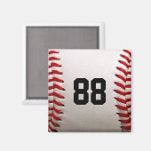 Baseball mit benutzerdefinierbarer Nummer Magnet (Vorderseite/Rückseite)