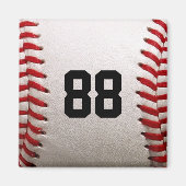 Baseball mit benutzerdefinierbarer Nummer Magnet (Vorne)