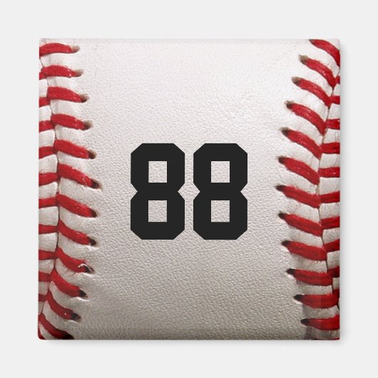 Baseball mit benutzerdefinierbarer Nummer Magnet (Vorne)