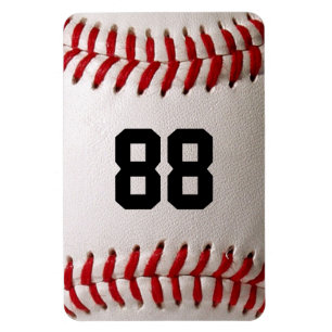 Baseball mit benutzerdefinierbarer Nummer Magnet