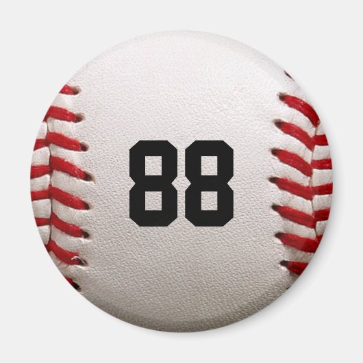 Baseball mit benutzerdefinierbarer Nummer Magnet (Vorne)