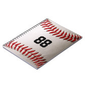 Baseball mit benutzerdefinierbarer Nummer Notizblock (Linke Seite)