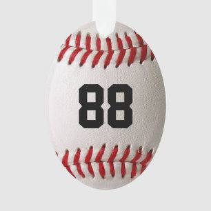 Baseball mit benutzerdefinierbarer Nummer Ornament