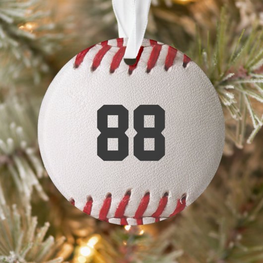 Baseball mit benutzerdefinierbarer Nummer Ornament (Baum)