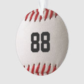 Baseball mit benutzerdefinierbarer Nummer Ornament (Vorderseite)