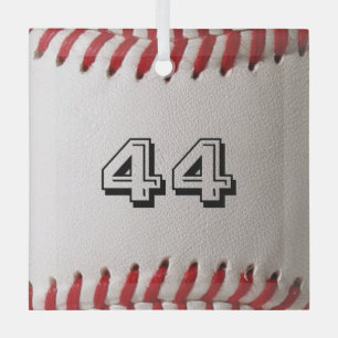 Baseball mit benutzerdefinierbarer Nummer Ornament Aus Glas