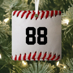 Baseball mit benutzerdefinierbarer Nummer Ornament Aus Metall