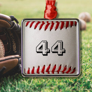 Baseball mit benutzerdefinierbarer Nummer Ornament Aus Metall