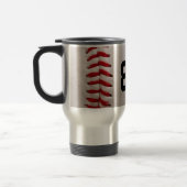Baseball mit benutzerdefinierbarer Nummer Reisebecher (Links)