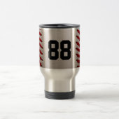 Baseball mit benutzerdefinierbarer Nummer Reisebecher (Mittel)
