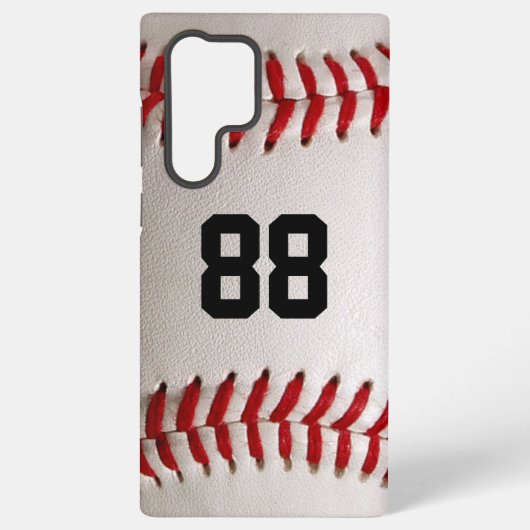 Baseball mit benutzerdefinierbarer Nummer Samsung Galaxy Hülle (Rückseite)