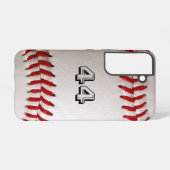 Baseball mit benutzerdefinierbarer Nummer Samsung Galaxy Hülle (Rückseite (Horizontal))