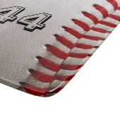 Baseball mit benutzerdefinierbarer Nummer Schneidebrett (Ecke)