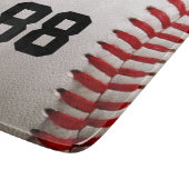 Baseball mit benutzerdefinierbarer Nummer Schneidebrett (Ecke)