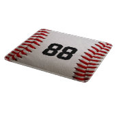 Baseball mit benutzerdefinierbarer Nummer Schneidebrett (Ecke)