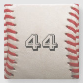Baseball mit benutzerdefinierbarer Nummer Steinuntersetzer (Vorderseite)