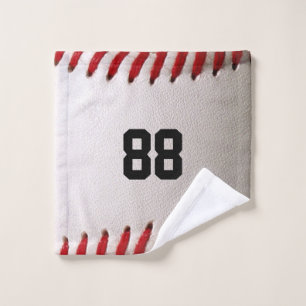 Baseball mit benutzerdefinierbarer Nummer Waschlappen