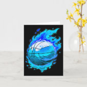 Baseball Mit Blauer Flamme Karte (Gelbe Blume)
