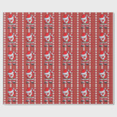 Baseball mit dem Weihnachtsklaus zum Weihnachtsfes Geschenkpapier (Flach)