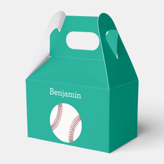 Baseball mit Individuelle Name - Emerald Geschenkschachtel (Vorderseite)