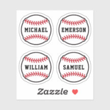 Baseball mit individuelle Name oder Text, Set von 