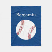 Baseball mit Individuelle Name - Royal Blue Fleecedecke (Vorderseite)